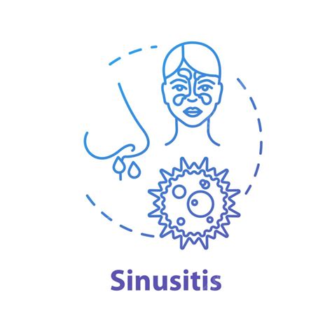 Sinusitis Vector Hd PNG Images, Sinusitis Concept Icon Illustration Flu, Respiratory, Concept ...