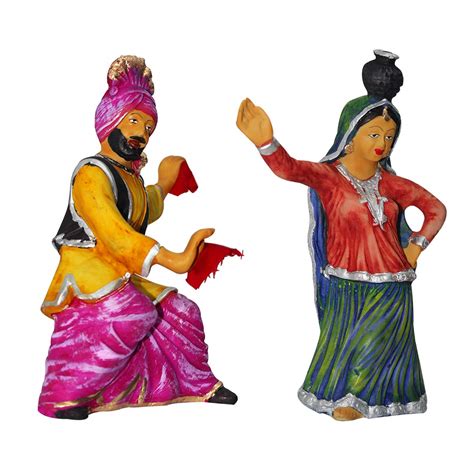 Buy Fabzone Punjabi Bhangra Traditional Statue Cultural Figurine Indian ...