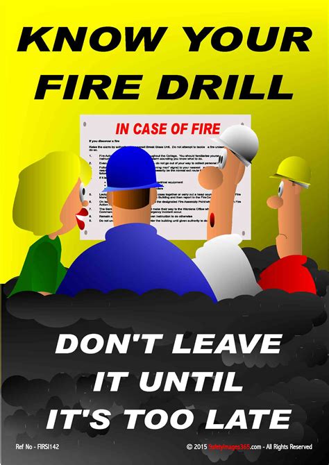 Fire Safety Posters. Know Your Fire Drill. - Safety Posters