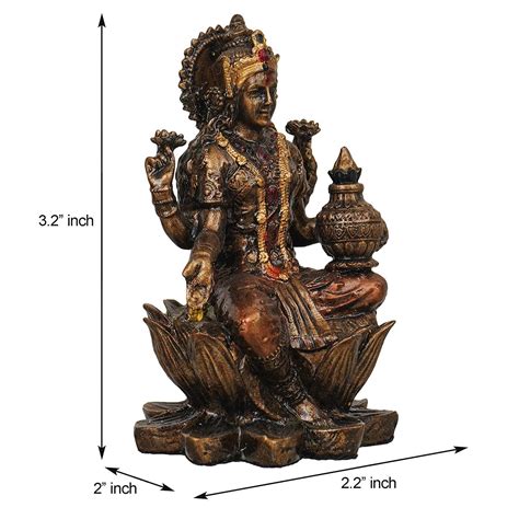 Webelkart Premium Bronze Laxmi Ji Idol Statue for Home and Office Decor ...