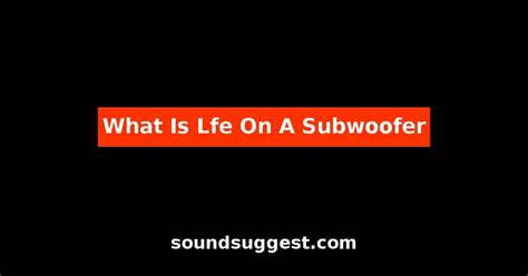 Lfe Subwoofer Connection 的图像结果