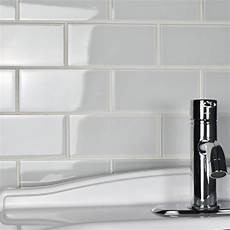 White Glass Subway Tile by Elitetile 3 Quot X 6 Quot Glass Subway Tile In White White Glass Subway Tile