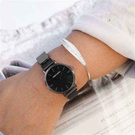 Shop Joker & Witch Black Watch Bracelet Set Online for Women