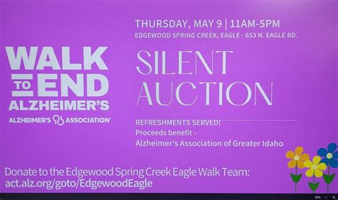 Silent Auction for Alzheimers Association , Edgewood Spring Creek Eagle ...