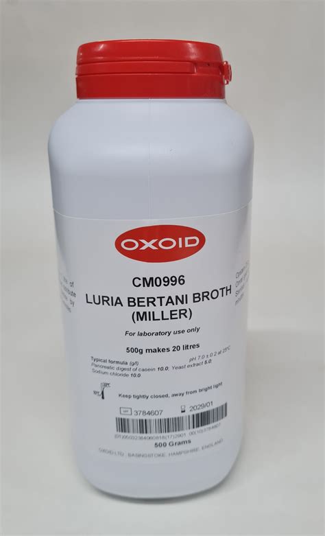 LB (Luria Bertani) Broth - Blades Biological Ltd - Kent