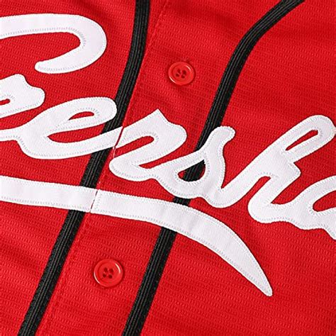 Buy Hip Hop Rap Baseball Jersey Classics Black Red Stitched Men S-XXXL ...
