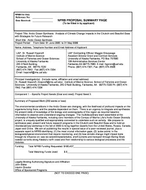 Fillable Online doc nprb Reference No Date Received NPRB PROPOSAL ...