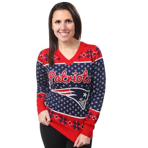 New England Patriots Womens Christmas Sweater – Ugly Christmas Sweater ...