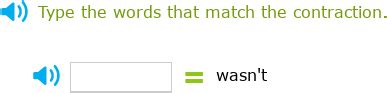 IXL - Form contractions with 'not' (Class II English practice)