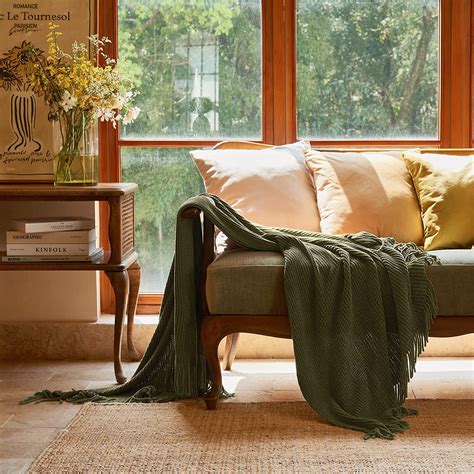 Battilo Dark Green Throw Blanket for Couch, Housewarming Gift，50"x60 ...