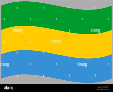 National flag of Gabonese Republic. original colors and proportion ...