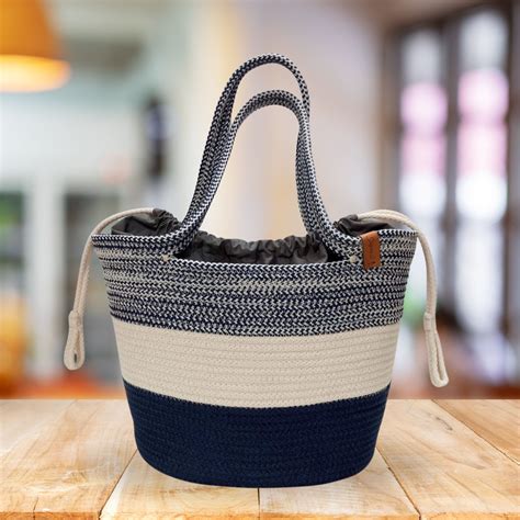 Tote Basket Tiffin Basket with Cover for Office, Picnic, Lunch Bag Tif ...