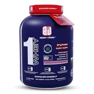 Apex Vitals 1 Whey - Grass-Fed Whey | 27g Protein, 10g EAA + 5g BCAA ...