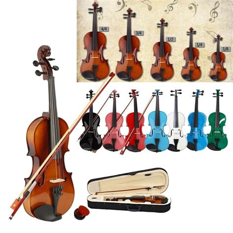 Buy Violin in Musical Instrument,Natural Solid Wood Satin Acoustic ...