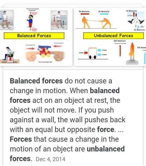 Image result for Unbalanced Forces Example