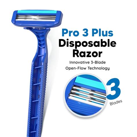 LetsShave Pro 3 Plus Disposable Shaving Razor for Men, Pack of 15 ...