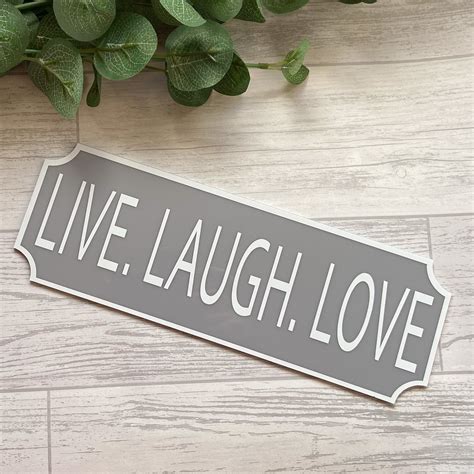 'Live. Laugh. Love' Street Sign - Vintage Style Sentiment Railway Sign ...