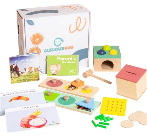 Curious Cub Montessori Learning Wooden Toys Box (Box 7: 1 Year +)
