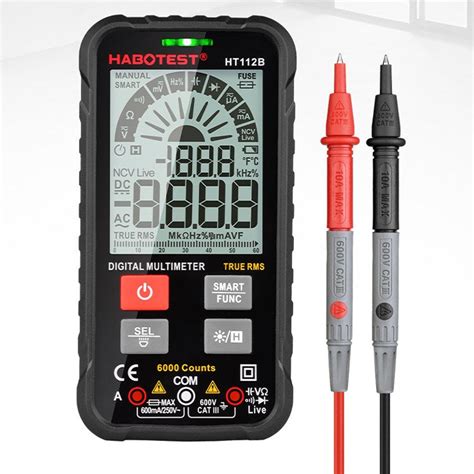 HABOTEST HT112B Digital Multimeter High Accuracy Mini Smart Auto-rangi ...