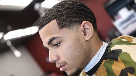 Image result for Barber Tutorial 360 Wave Temp Fade Crispy Line Up Free Hand Trim