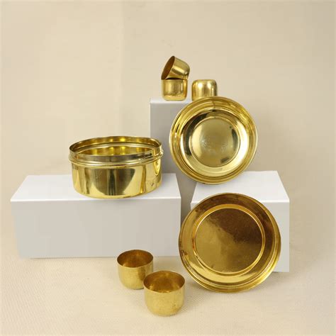 Buy Brass Pooja Box With Containers - Traditional & Elegant – Pujalane
