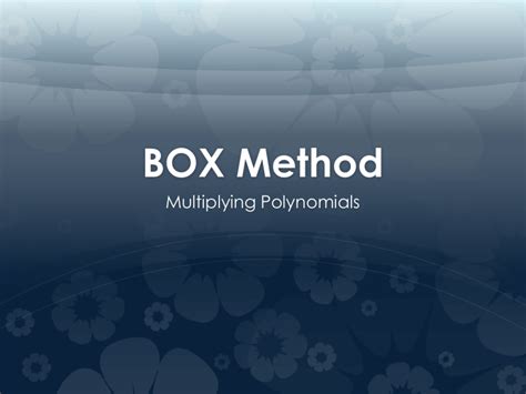Image result for How to Do Box Method