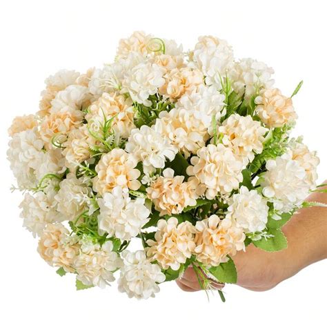 1 pieza/Set de 3 piezas Flores artificiales de clavel, hortensias de ...