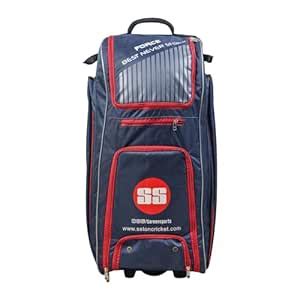 Buy SS Sky ForceTrolley with Wheel Cricket Kit Bag (Navy Blue) Online ...