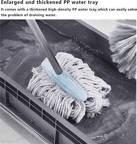 LOJOO Movable Floor Standing Mop Broom Holder with Wheels India | Ubuy