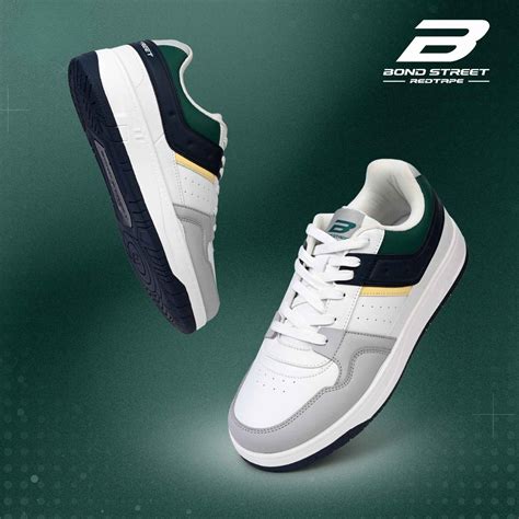 Casual Sneakers for Men - Stylish White & Green Casual Footwear – Bond ...