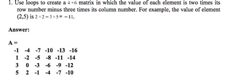 Image result for Creating a Matrix Using for Loops