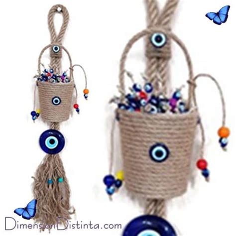 Comprar Charm macetero macrame con ojo turco 48x9 cm Online ...