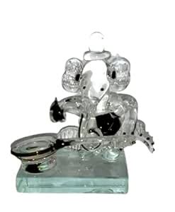 Buy RDC Enterprise Handmade Design Clear Glass Veena Ganesha Showpiece ...