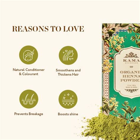 Organic Henna Powder for Hair Dyeing, Conditioning & Body Art - Kama ...