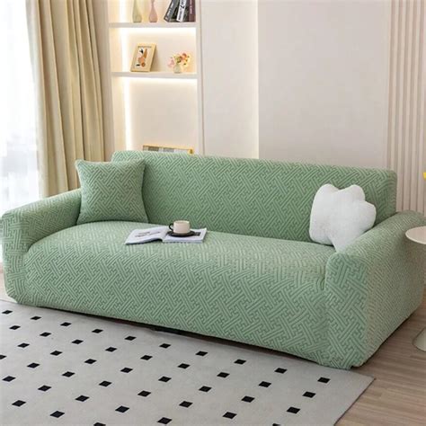 Lukzer Universal 1 Seater Jacquard Sofa Cover with 1 Cushion Cover Soft ...