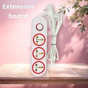 Aoriyon JG-S8D 3 Socket Extension Cord 6 Ampere with 1 Switch, LED ...