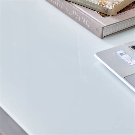 Buy Trooper Tempered Glass Top Smart Study Desk - White from Home ...