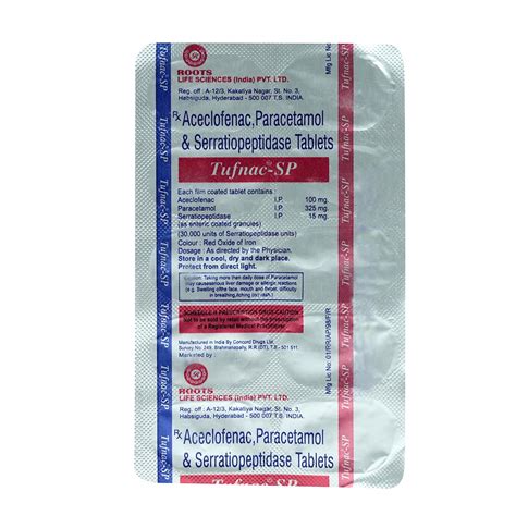 Tufnac Sp -Strip of 10 Tablets : Amazon.in: Health & Personal Care