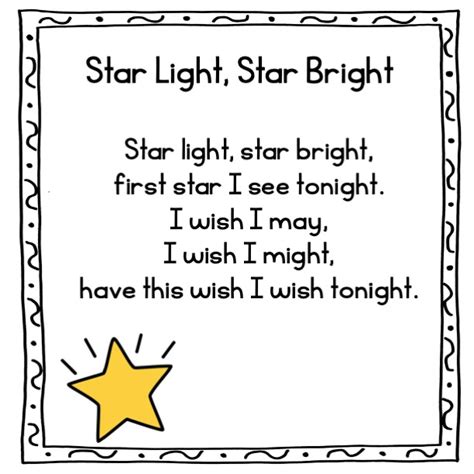 Pocket Chart Poem Star Light Star Bright Nursery Rhyme | Made By Teachers