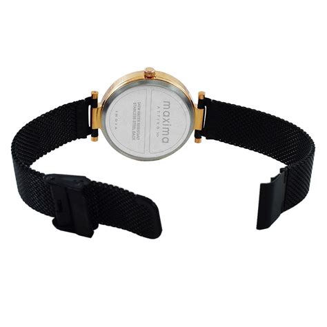 Maxima ATTIVO Women Black Dial Analogue Watch - 66582CMLT