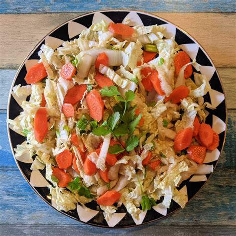 Easy Napa Cabbage Salad Recipe with Sesame Dressing 🥬🥕 - Mama Likes To Cook