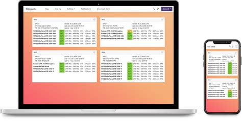 RIG cards — rig and miners monitoring with notifications