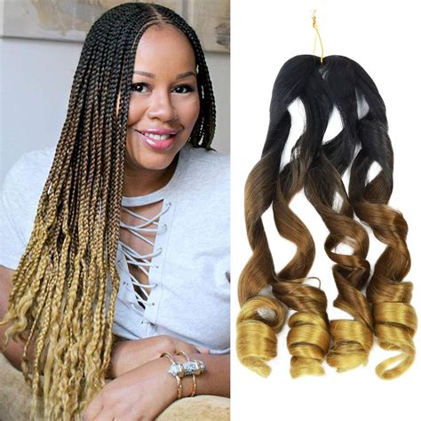 Buy Curly Braiding Hair 20 inch 8 Packs New Loose Wave Crochet Braiding ...