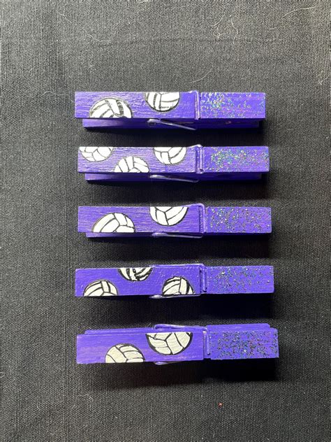 Volleyball Spirit Clips (set of 5) Spirit Clips, Spirit Pins, Sports ...