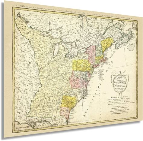 HISTORIX Vintage 1784 North America Map - 18x24 Inch India | Ubuy