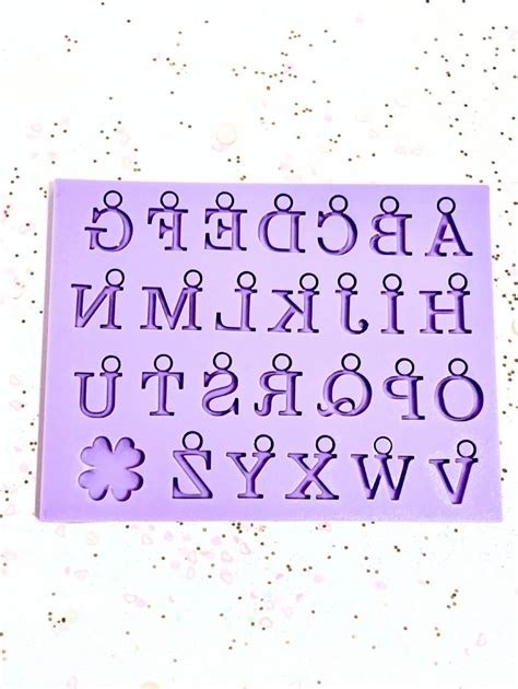 Molde de Silicone R661 Letras Pingente Decorar Resina | SHEIN Brasil
