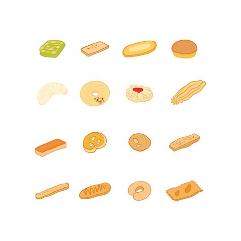 set of cookies isolated on white background 28567135 Vector Art at Vecteezy