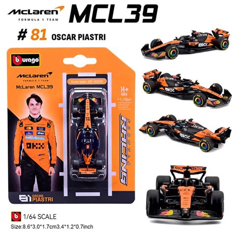 Bburago 1/64 Formula Racing F1 -- McLaren MCL39 #81 Oscar Piastri – Toy ...