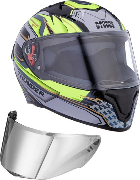 Studds Urban O/F Helmet BK/BK Strip(M) Black : Amazon.in: Car & Motorbike