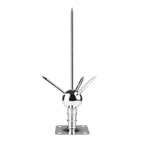 Buy Lightning Rod Kit for Roof, 37CM Three-Pole Spike Brass Detachable ...